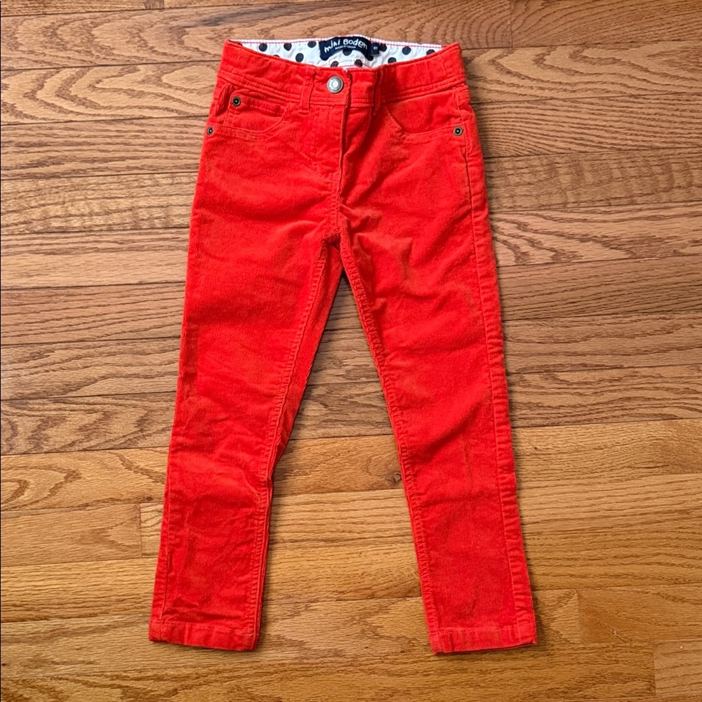 Red Kids Corduroy Pants Mini Boden
